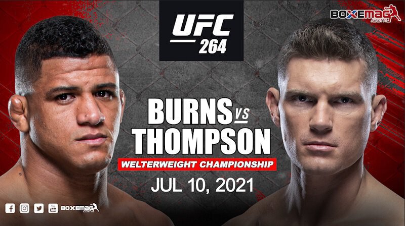 Gilbert Burns affrontera Stephen Thompson à l'UFC 264