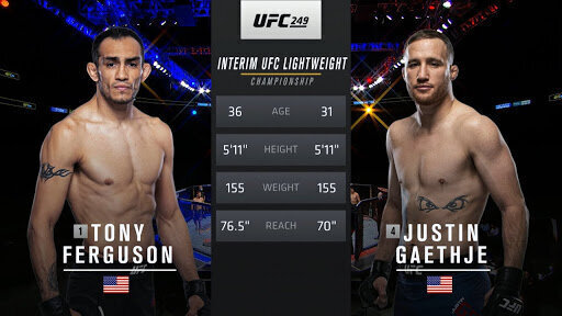 Justin Gaethje vs Tony Ferguson - Full Fight Video - Combat UFC