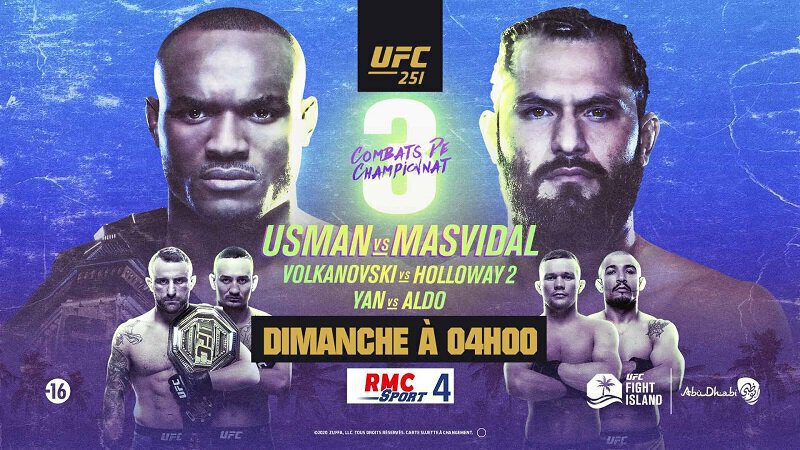 UFC 251 Usman vs Masvidal - Carte des combats, résultats, infos direct live et vidéos