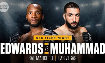 Leon Edwards vs Belal Muhammad à l'UFC Fight Night du 13 mars