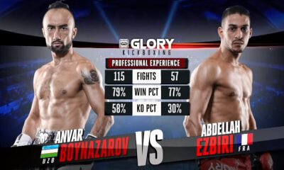 Abdellah EZBIRI vs Anvar BOYNAZAROV - Full Fight video - GLORY Kickboxing