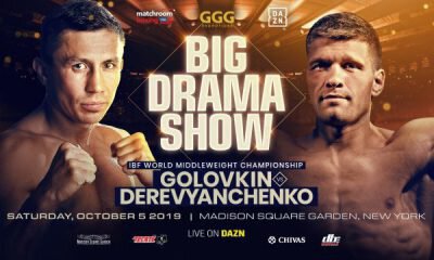GOLOVKIN vs DEREVYANCHENKO officialisé pour le 5 octobre à New York