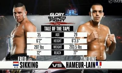 Zinedine Hameur-Lain vs Fred Sikking - Full Fight Video - GLORY 26