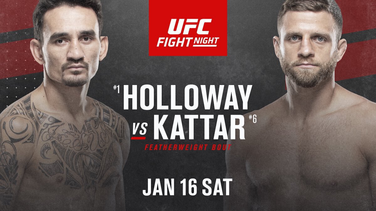 UFC Fight Night - Holloway vs Kattar - Carte des combats, direct Live, Résultats