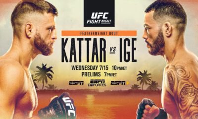 UFC Fight Island Kattar vs Ige - Résultats