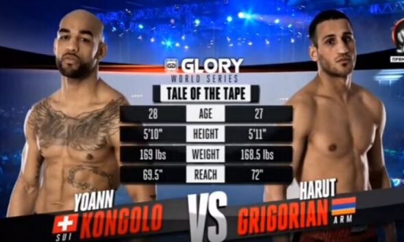 Yoann KONGOLO vs Harut GRIGORIAN - Full Fight Video - GLORY 31