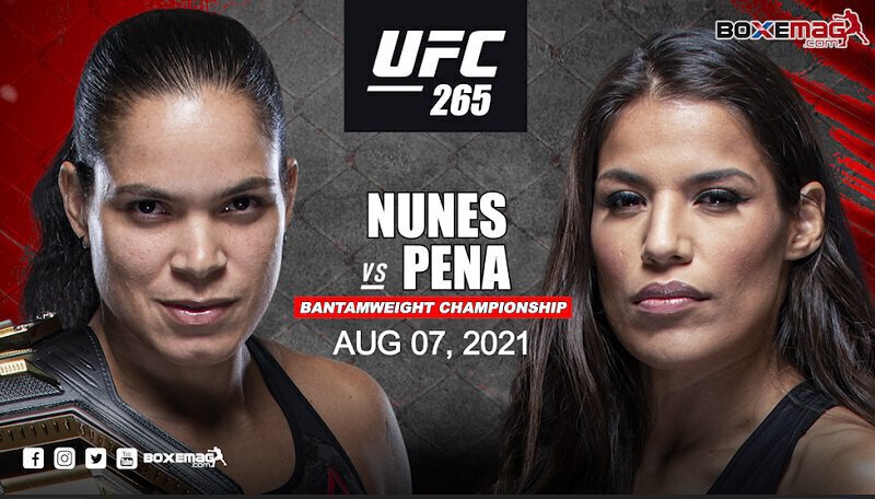 Amanda Nunes vs Julianna Pena officialisé pour l'UFC 265