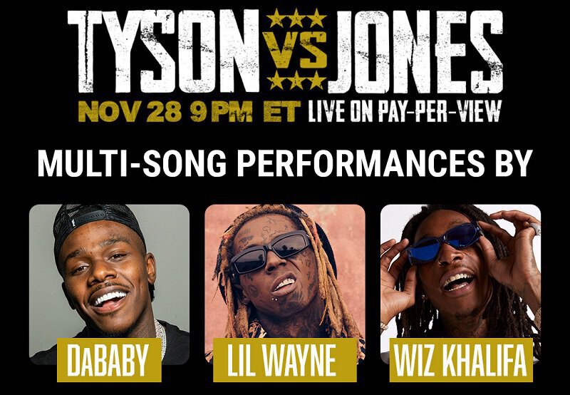 DaBaby, Lil Wayne et d'autres chanteront lors du combat Tyson vs Jones